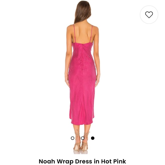 New Lovers and Friends Noah Wrap Dress in Hot Pink size XXS - Picture 3 of 5